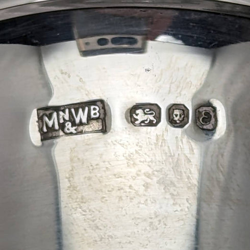 1979 British vintage cut glass sterling silver decanter Mappin and Webb